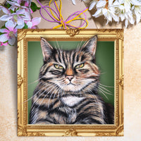 tabby cat greeting card