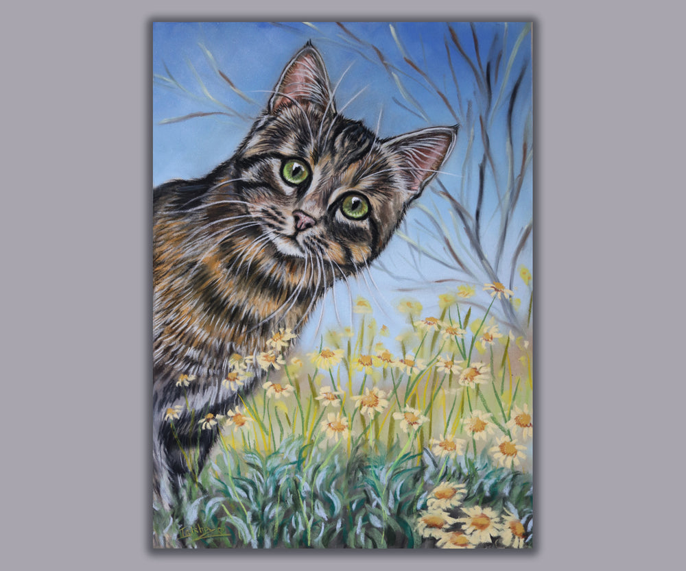 tabby cat original art