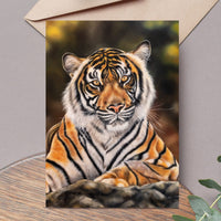tiger fine art greeting card