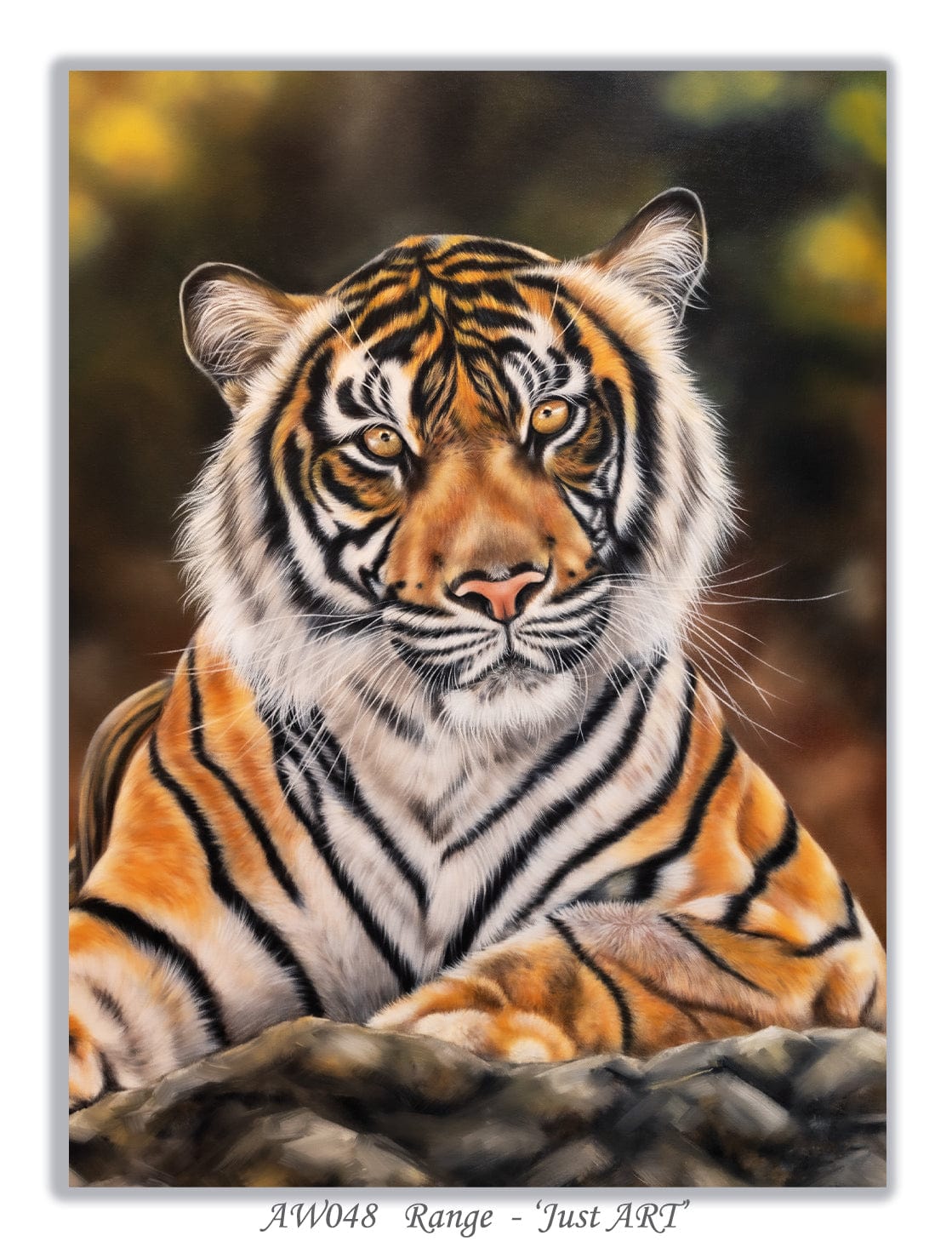 tiger fine art greeting card