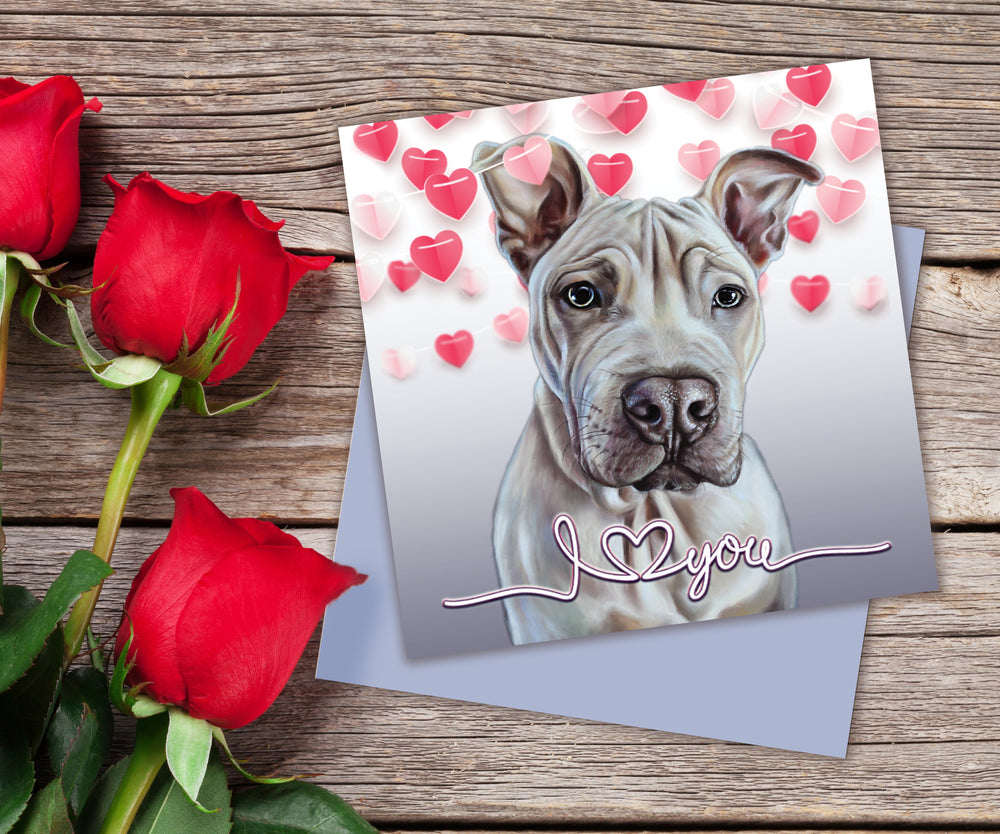 valentines day card dog