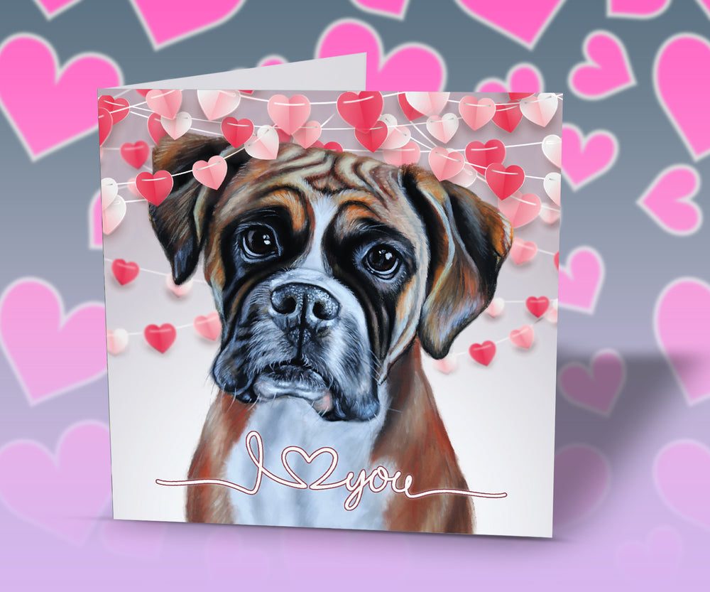 valentines day card german boxer