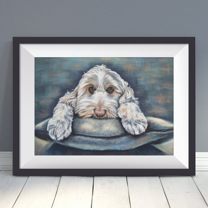 white labradoodle wall art