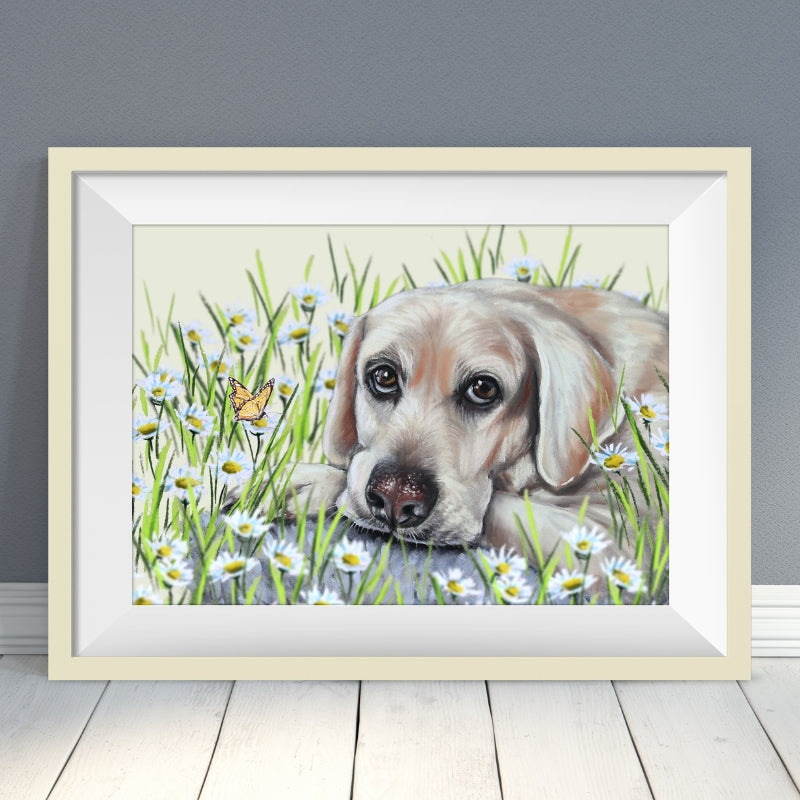 yellow labrador wall art