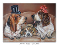 basset hound greeting card