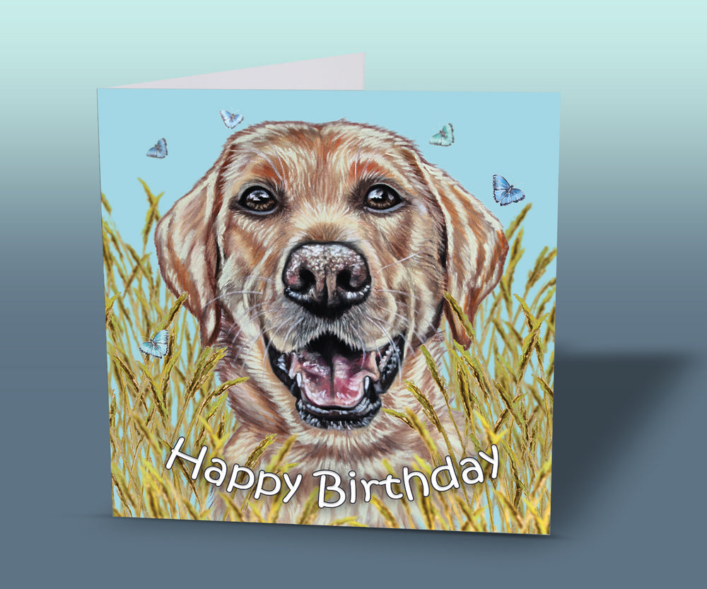 Yellow Labrador Retriever Birthday Card