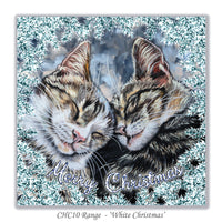 Tabby cat christmas card