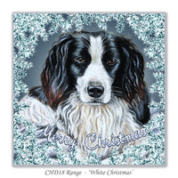 christmas card with a spaniel