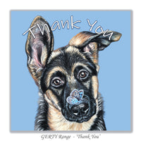 german shepherd card thank you