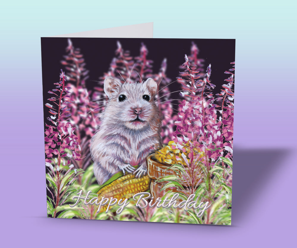 Hamster Birthday Card