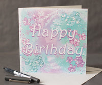 birthday card floral