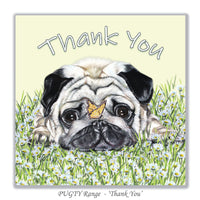 thank you card pug