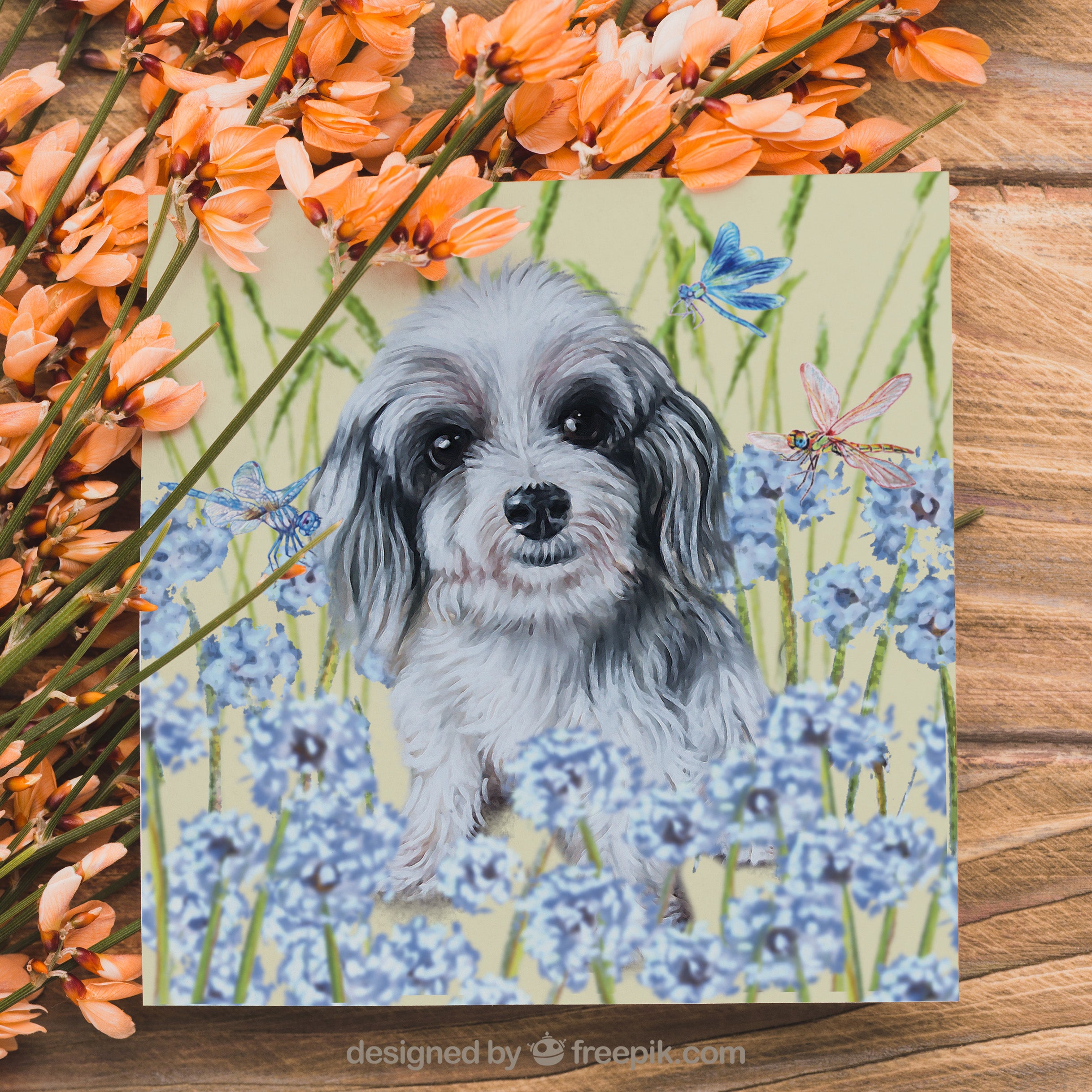 Shih Tzu greeting card