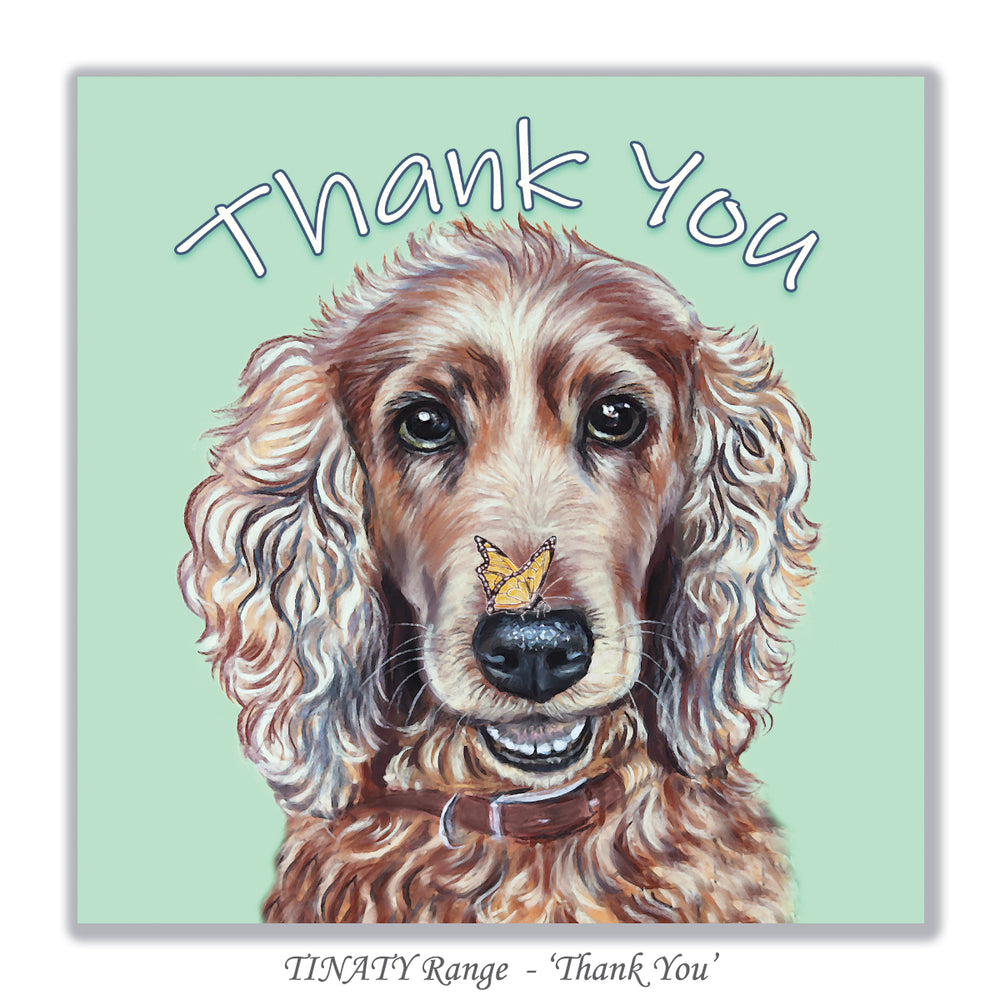 cocker spaniel card thank you