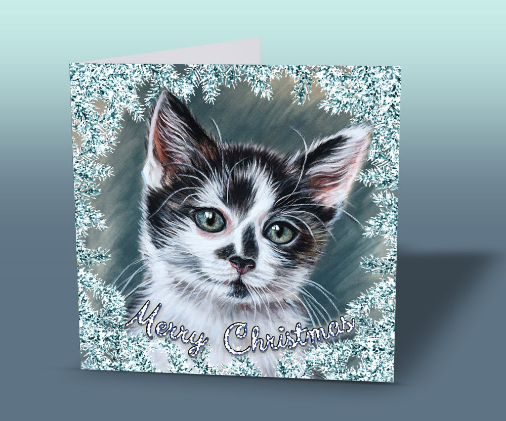 cute kitten christmas card