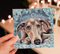 lurcher christmas card