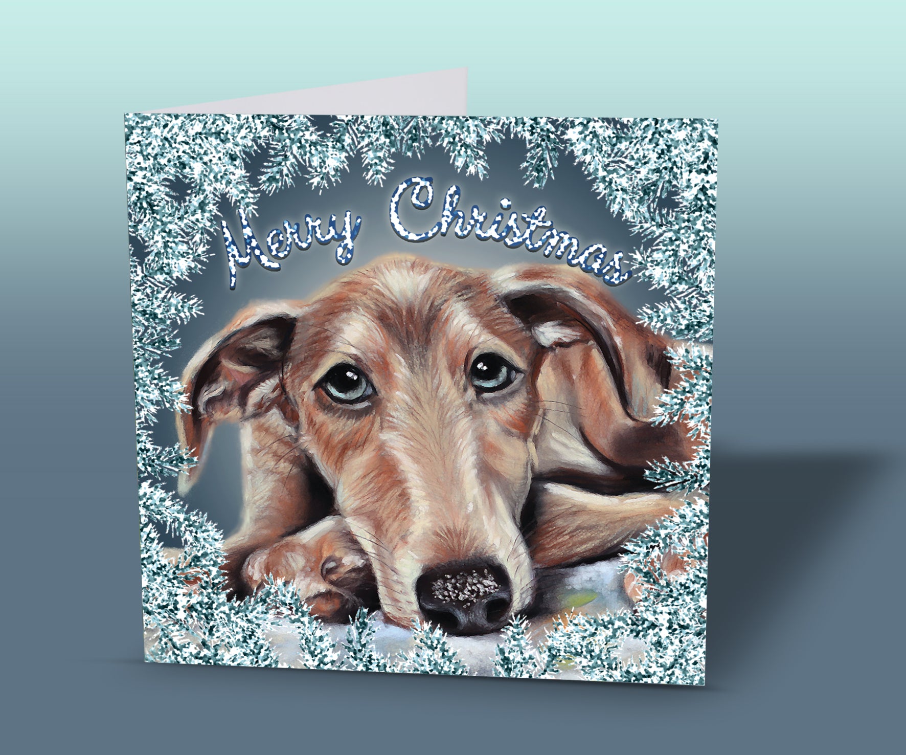 christmas card lurcher