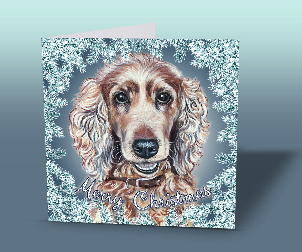 English Cocker Spaniel Christmas Card