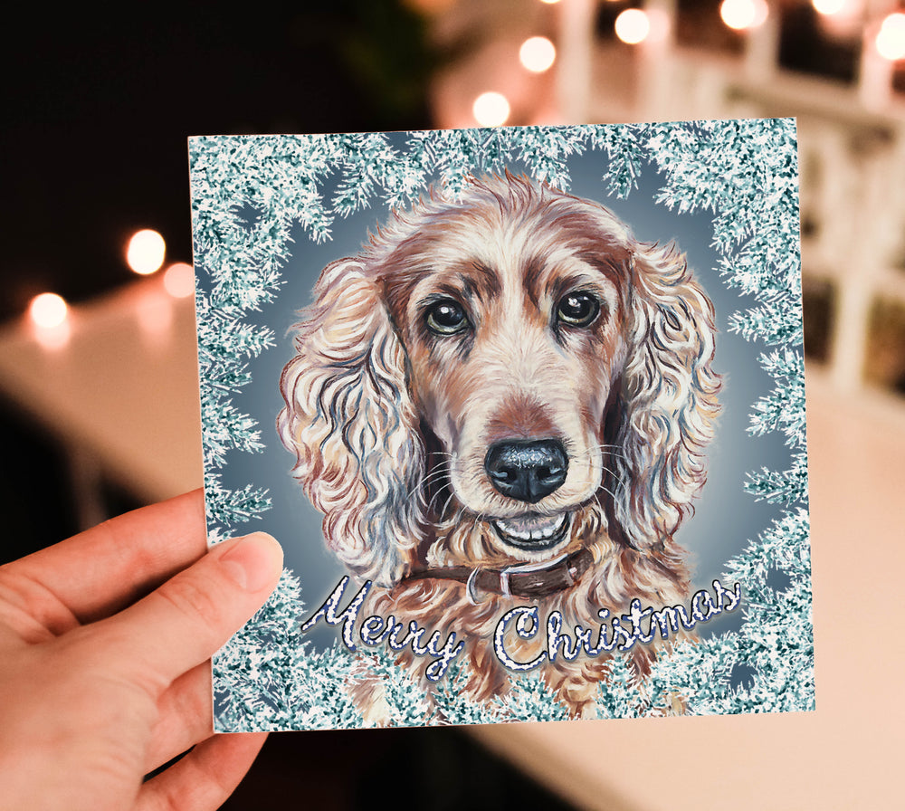 English Cocker Spaniel Christmas Card