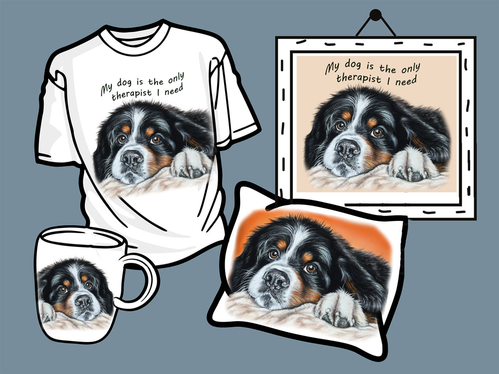 Bernese Mountain Dog Clipart | Dog Wall Art