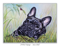 black french bulldog card