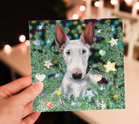 bull terrier christmas card