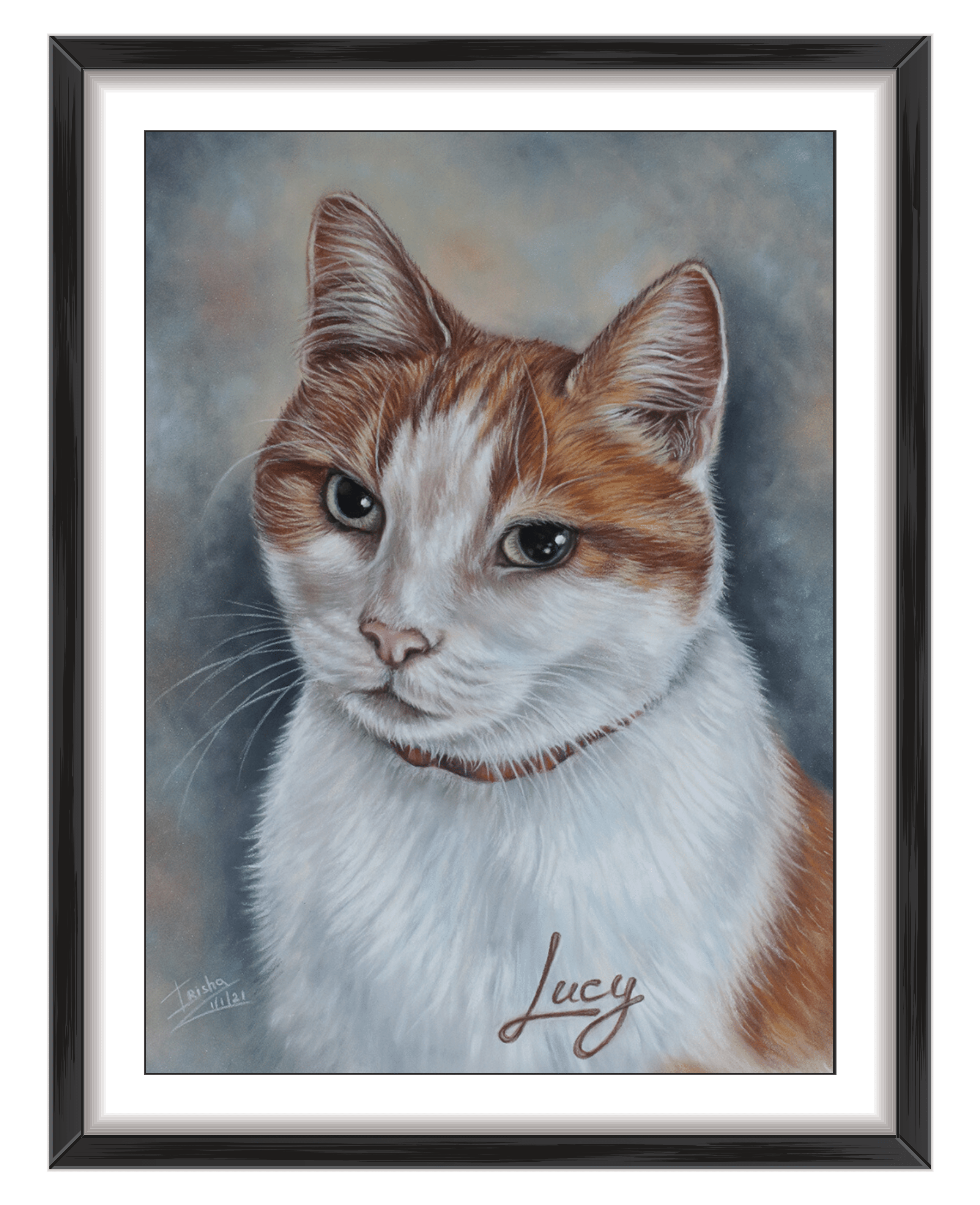 commission custom cat portrait uk