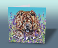 Chow Chow Birthday Card