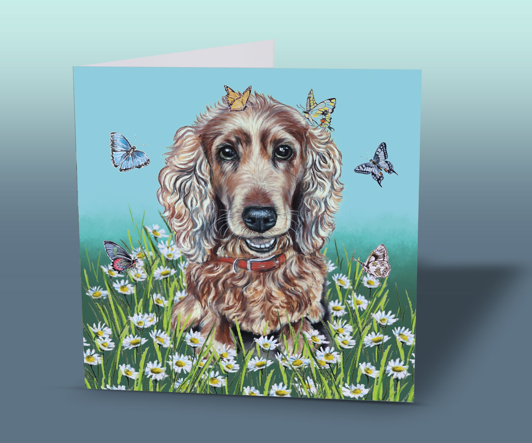 cocker spaniel birthday card