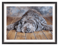 dog portrait painting by Irisha