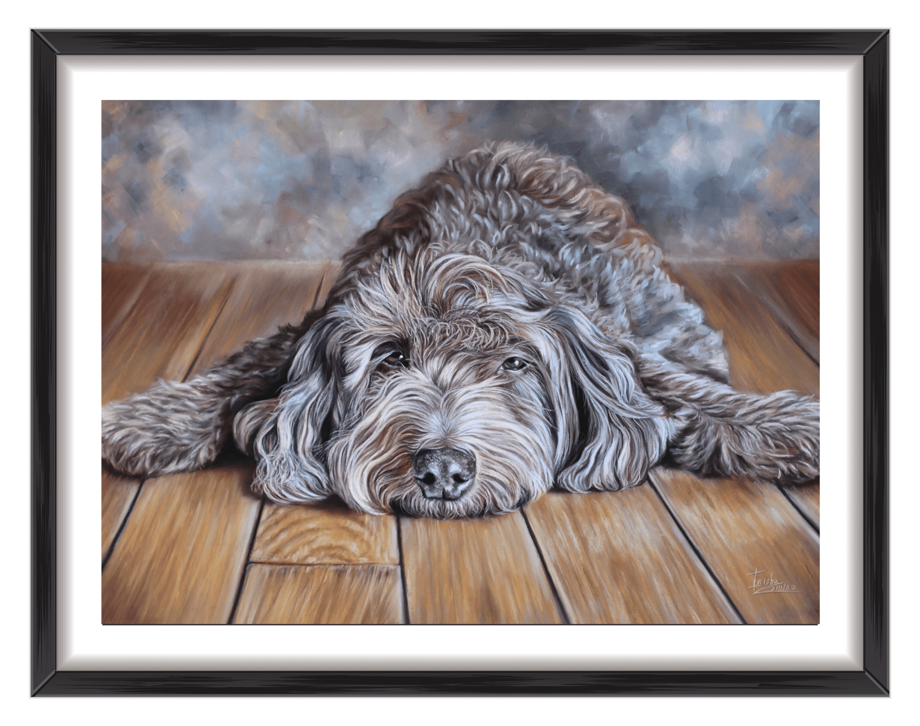 dog portrait painting by Irisha