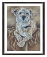 dog portrait painting by professional pet artist Irisha