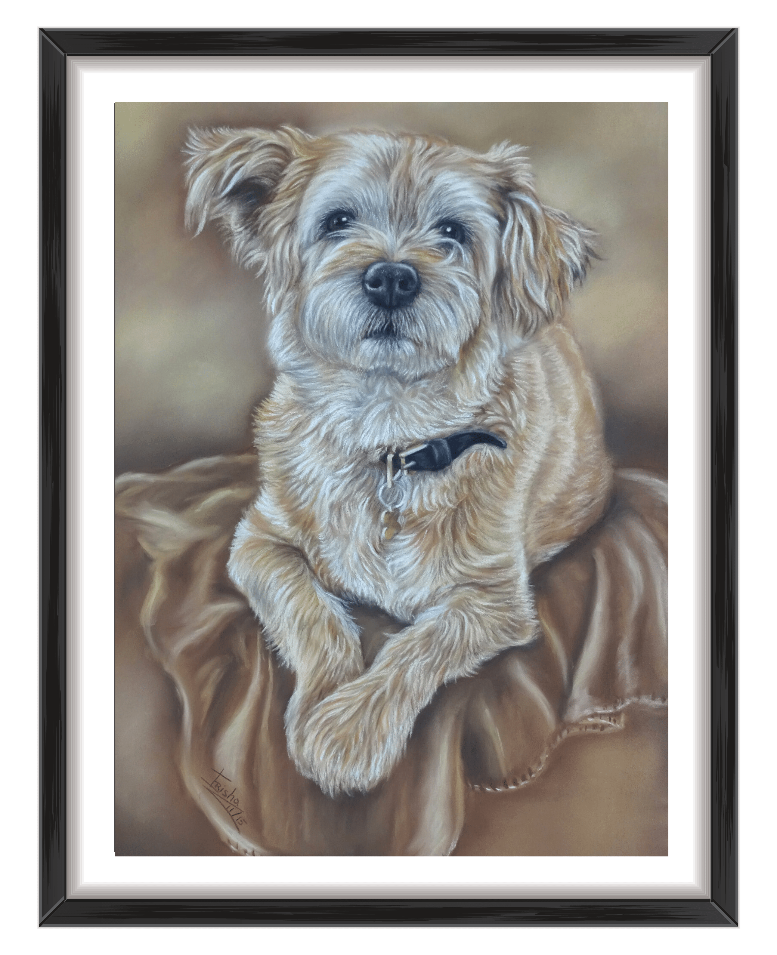 dog portrait painting by professional pet artist Irisha