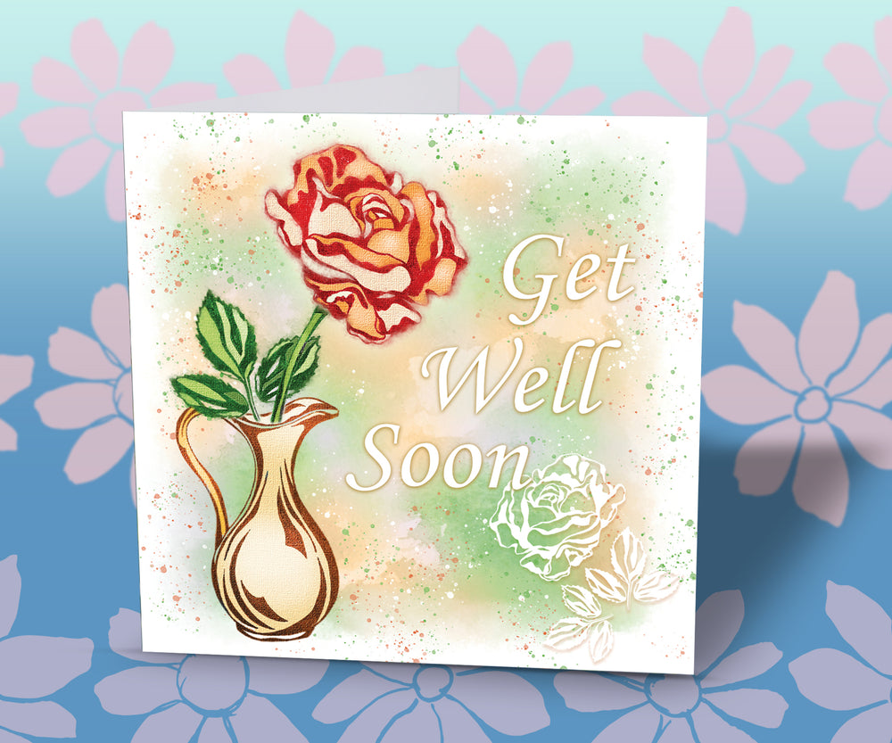 Get Well Soon Card Flowers