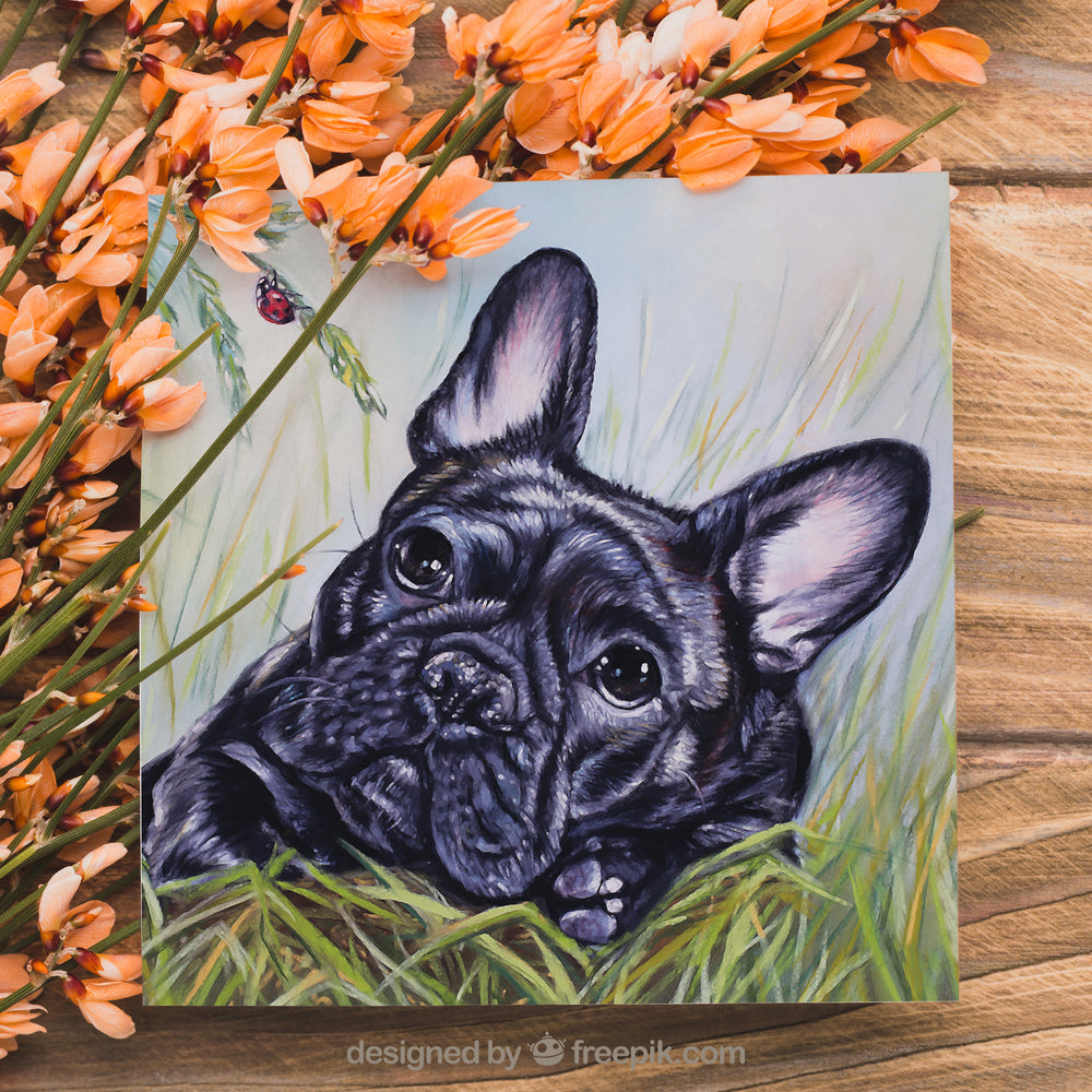 French Bulldog card