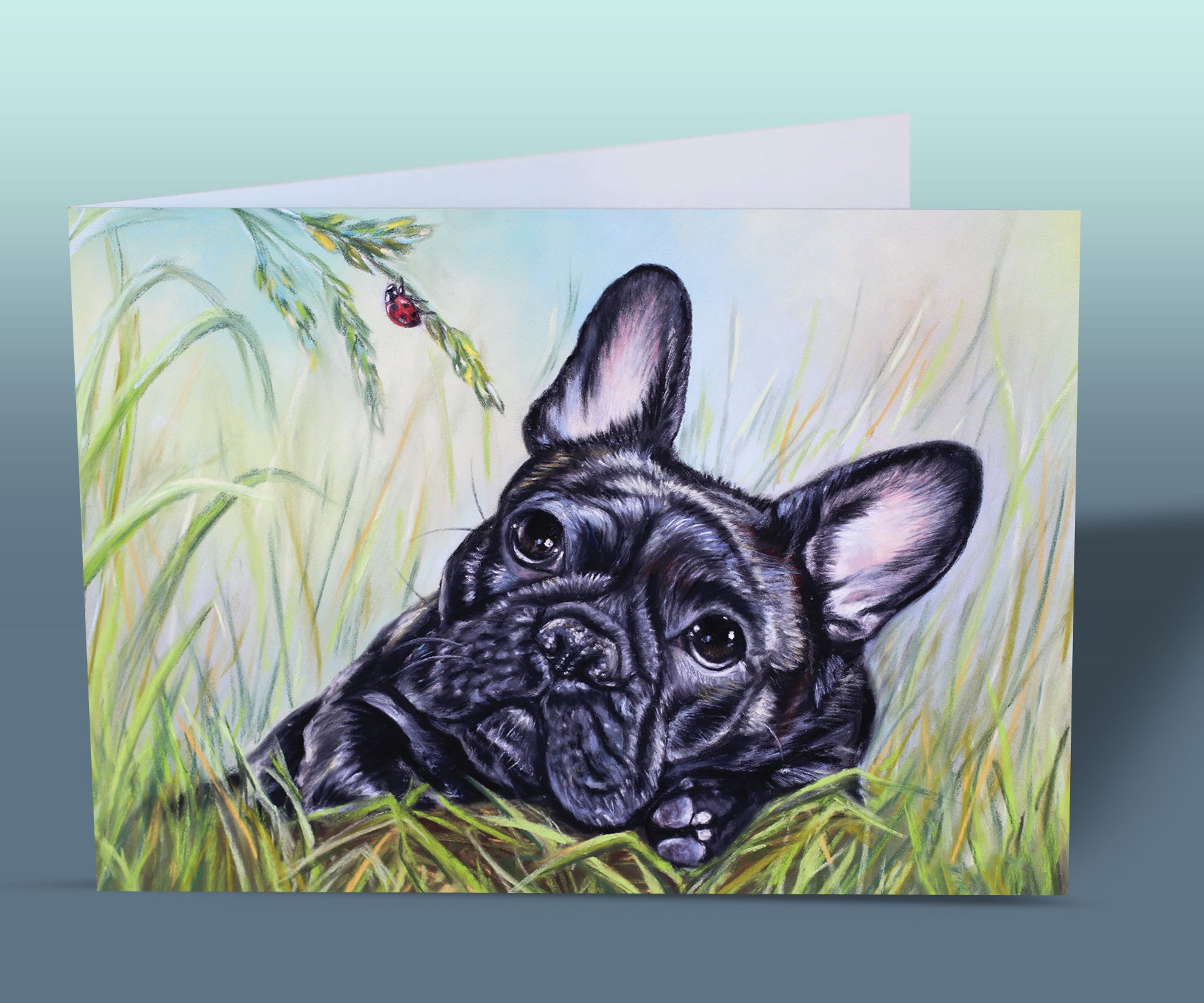 french bulldog birthday card