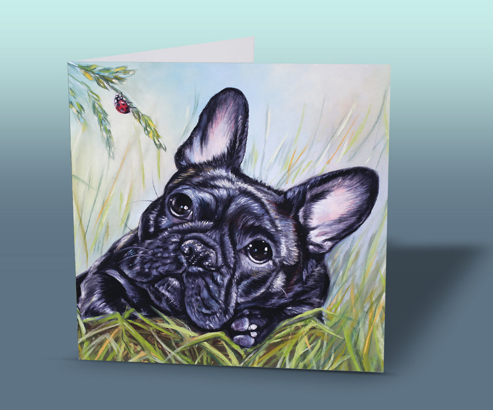 French Bulldog greeting card