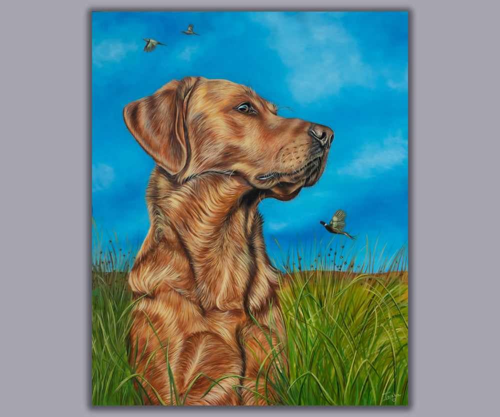 hunting dog artwork