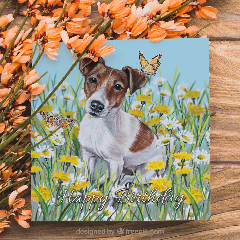 Jack Russell Birthday Card