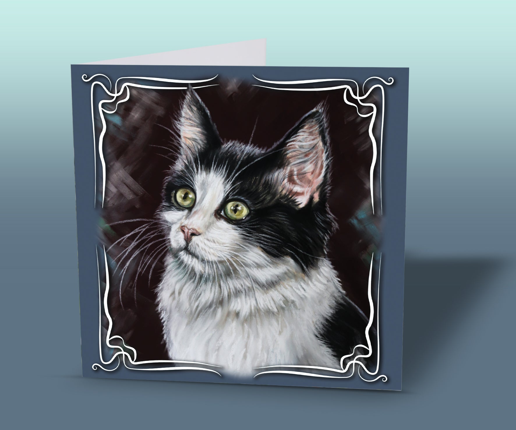 card with a cute kitten