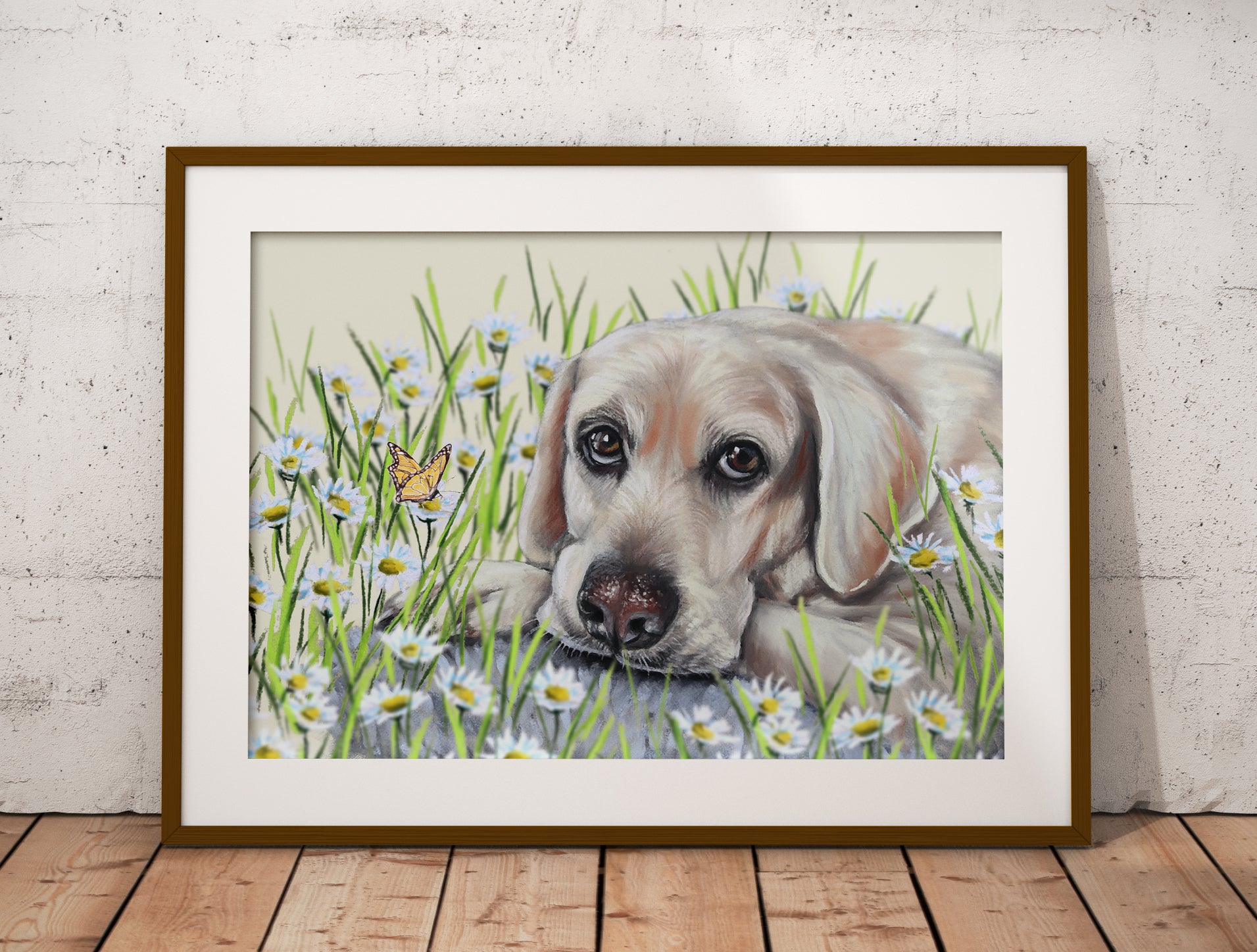 yellow labrador wall art