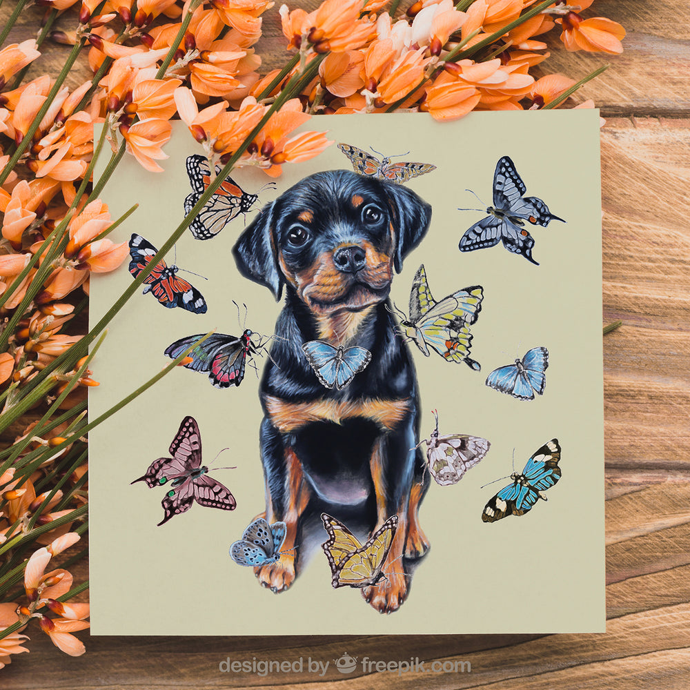 rottweiler birthday card