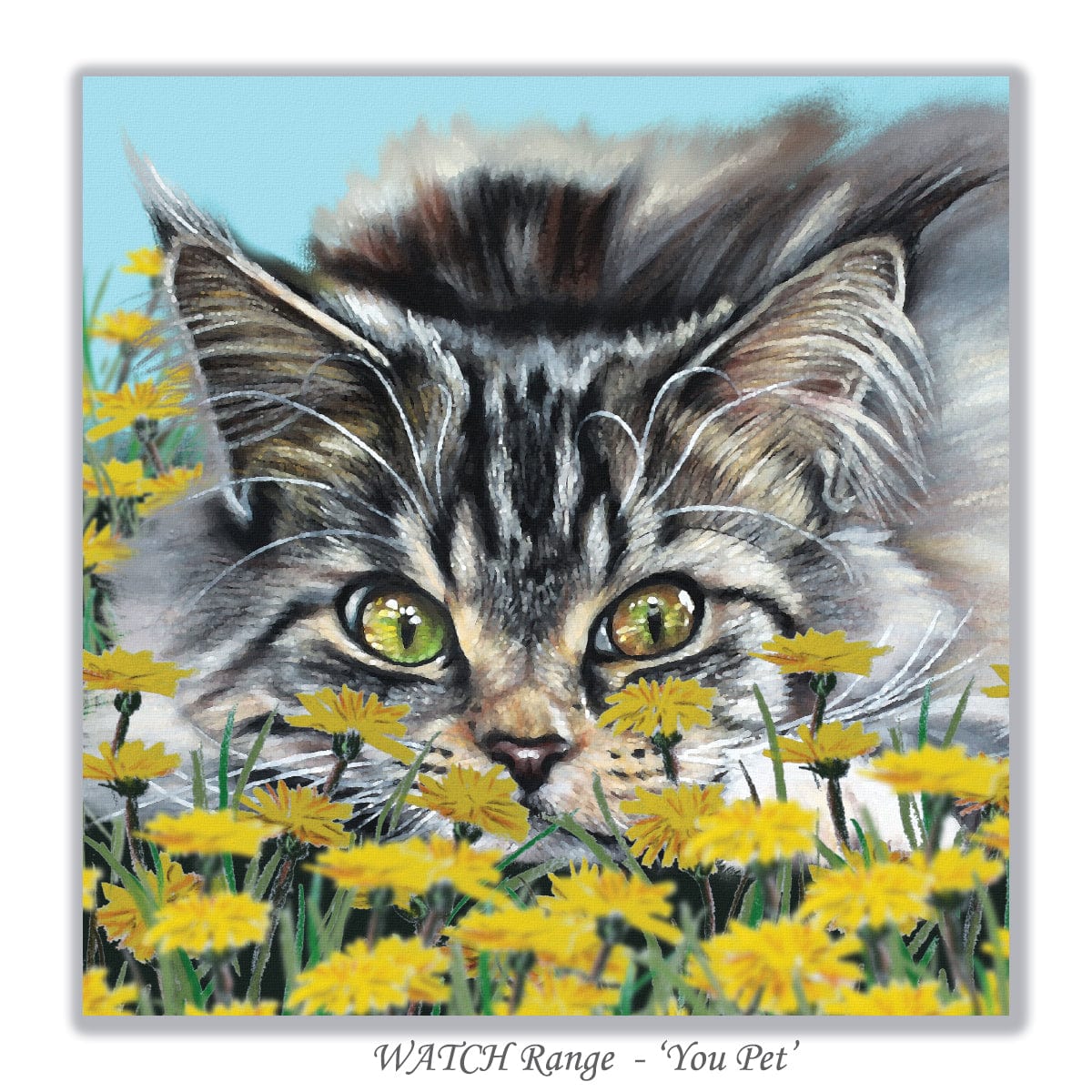 birthday card with siberian cat
