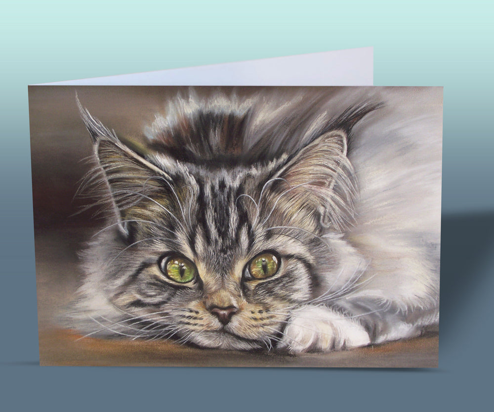 siberian cat birthday card