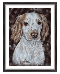 spaniel custom portrait commission