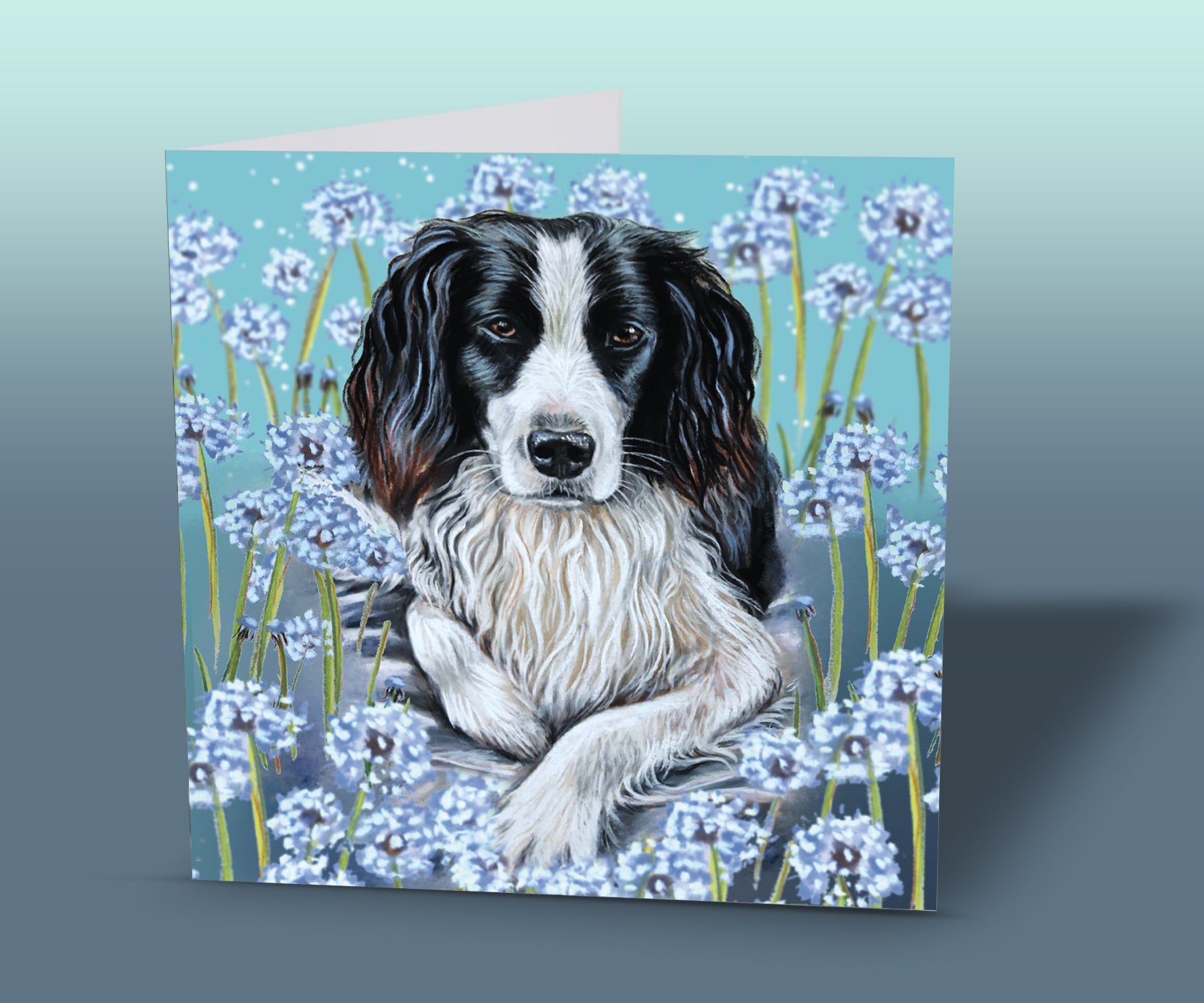 english springer spaniel birthday card