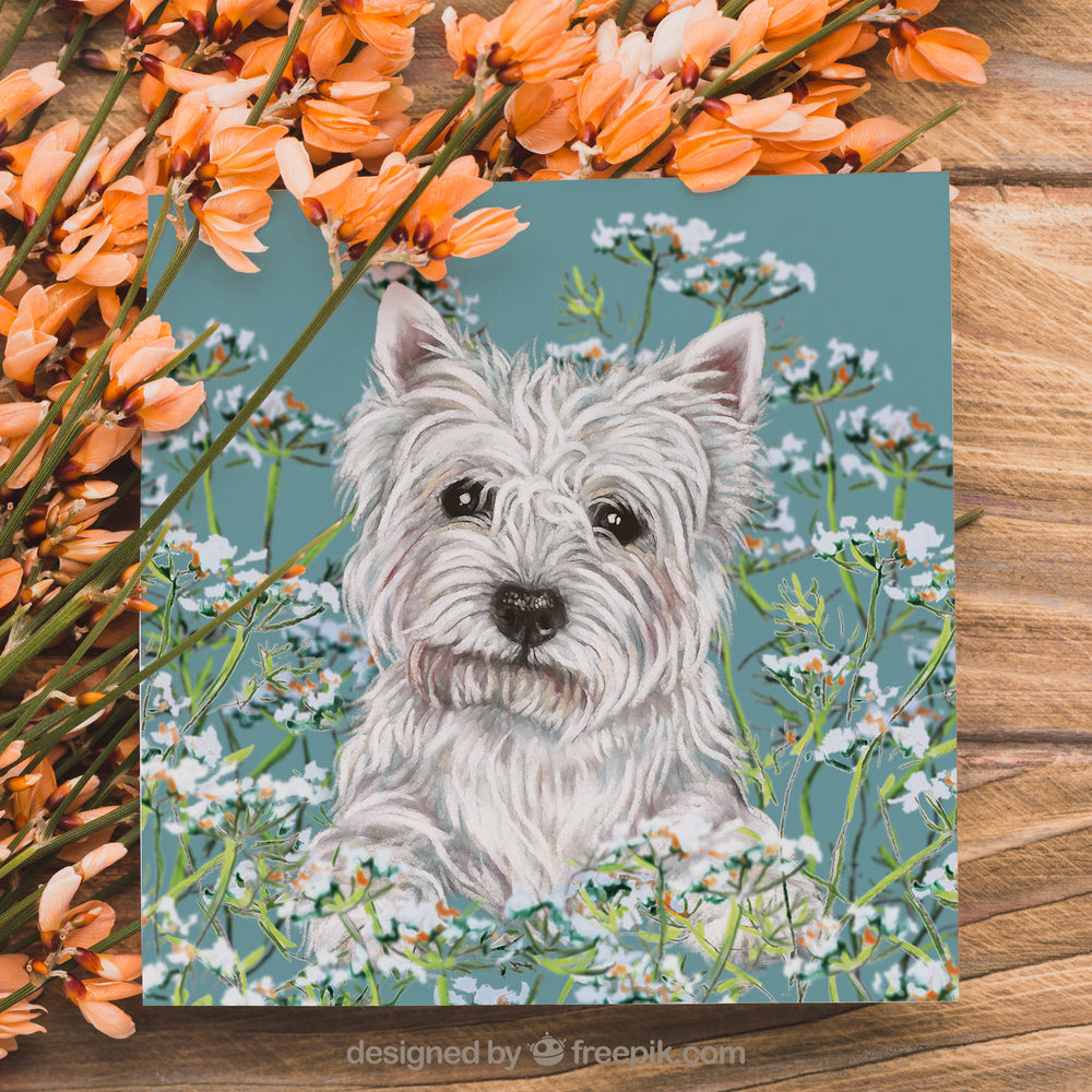 westie birthday card